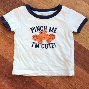 Carter's "Pinch Me I'm Cute" Crab T-Shirt Size 9 Months